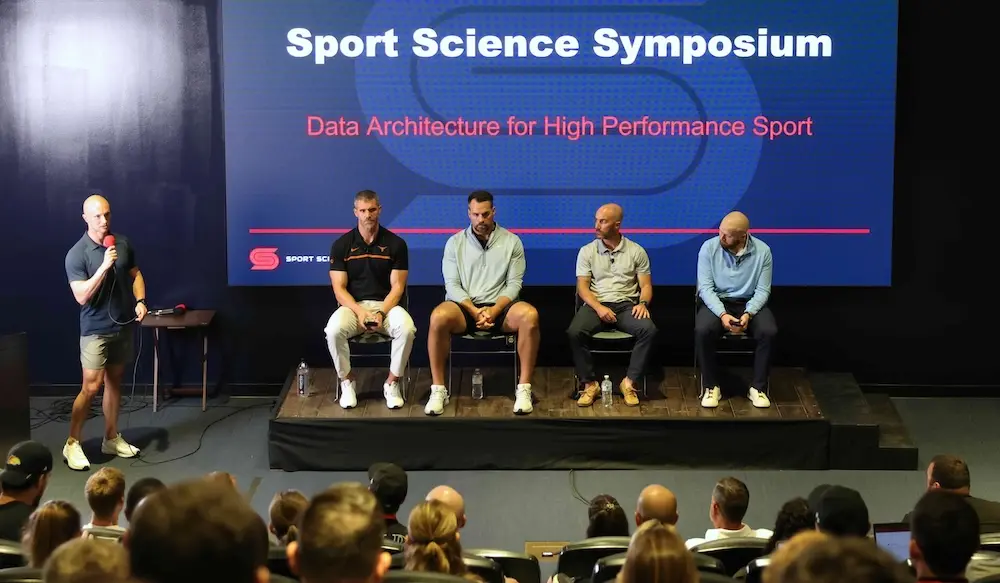 Marc hosting a panel at the Sport Science Symposium